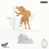 Shogdog tabletop miniature (32mm Scale) - 36 mm tall, 25 mm base, 1+1 part assembly - DM Stash 3D print by Qumi