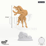 Shogdog tabletop miniature (75mm Scale) - 86 mm tall, 60 mm base, 1+1 part assembly - DM Stash 3D print by Qumi