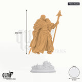 Silvia the Tearless tabletop miniature (75mm Scale) - 102 mm tall, 60 mm base, 1+1 part assembly - DM Stash 3D print by Qumi