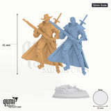Sir Harian Tabletop-Miniatur (32mm Scale) - 41 mm hoch, 25 mm Base, 2 Körperteile + 1 Base - DM Stash 3D-Druck von Qumi