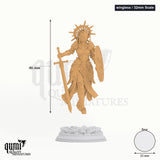 Angel Soleria tabletop miniature (wingless / 32mm Scale) - 46 mm tall, 25 mm base - DM Stash 3D print by Qumi