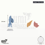 Angel Soleria tabletop miniature (winged / 75mm Scale) - 109 mm tall, 60 mm base - DM Stash 3D print by Qumi