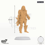 Sylvios tabletop miniature (75mm Scale) - 101 mm tall, 60 mm base, 1+1 part assembly - DM Stash 3D print by Qumi