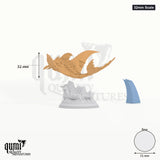 Tengaraya Flying Sea Ray Tabletop-Miniatur (32mm Scale) - 68 mm hoch, 51 mm Base - DM Stash 3D-Druck von Qumi