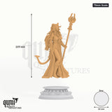 Tharia tabletop miniature (75mm Scale) - 109 mm tall, 60 mm base, 1+1 part assembly - DM Stash 3D print by Qumi