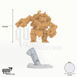 The Forbidden Section tabletop miniature - 64 mm tall, 51 mm base, 1+2 part assembly - DM Stash 3D print by Qumi