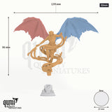 Elder Vampire Theldranax the Tabletop-Miniatur (32mm) - 96 mm hoch, 139 mm Spannweite - DM Stash 3D-Druck von Qumi