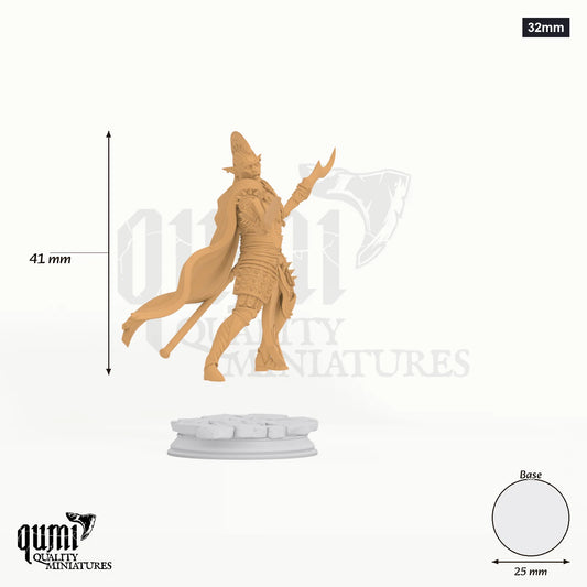 The Ordained tabletop miniature (32mm) - 41 mm tall, 25 mm base, 1+1 part assembly - DM Stash 3D print by Qumi
