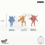 The Progressed tabletop miniature (32mm Scale) - 49 mm tall, 25 mm base, 3+3 part assembly - DM Stash 3D print by Qumi
