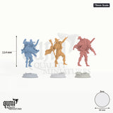 The Progressed tabletop miniature (75mm Scale) - 114 mm tall, 60 mm base, 3+3 part assembly - DM Stash 3D print by Qumi