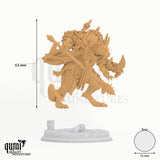 the Rat King Tabletop-Miniatur - 63 mm hoch, 51 mm Base, 1 Körperteil + 1 Base - DM Stash 3D-Druck von Qumi