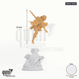 Tira Outlander Ranger tabletop miniature (32mm Scale) - 39 mm tall, 25 mm base, 1+1 part assembly - DM Stash 3D print by Qumi