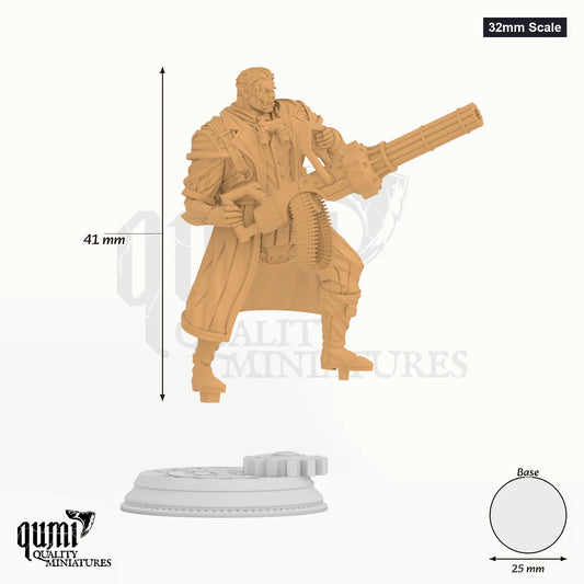 Inventor Tomas tabletop miniature (32mm Scale) - 41 mm tall, 25 mm base, 1+1 part assembly - DM Stash 3D print by Qumi