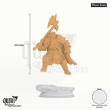 Took tabletop miniature (75mm Scale) - 102 mm tall, 60 mm base, 1+1 part assembly - DM Stash 3D print by Qumi