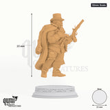 Gangster Torgrik Tall Hat Tabletop-Miniatur (32mm Scale) - 35 mm hoch, 25 mm Base - DM Stash 3D-Druck von Qumi