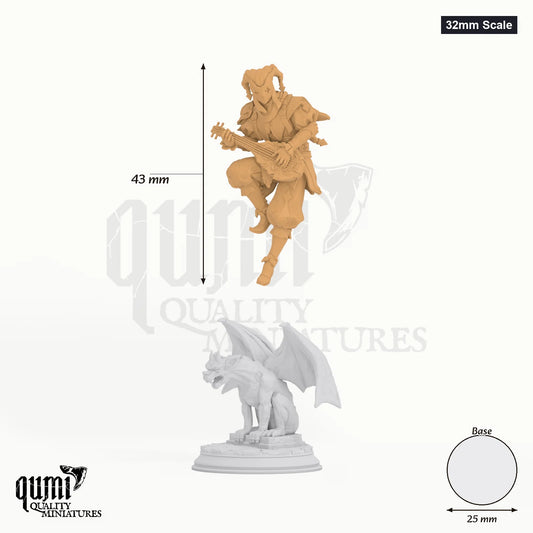 Fanatsy Devil Travelling Jack tabletop miniature (32mm Scale) - 43 mm tall, 25 mm base - DM Stash 3D print by Qumi