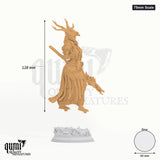 Exotic Druid Turak Tali tabletop miniature (75mm Scale) - 128 mm tall, 60 mm base - DM Stash 3D print by Qumi