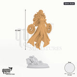 Sorcereress Tyria tabletop miniature (32mm Scale) - 45 mm tall, 25 mm base, 1+1 part assembly - DM Stash 3D print by Qumi