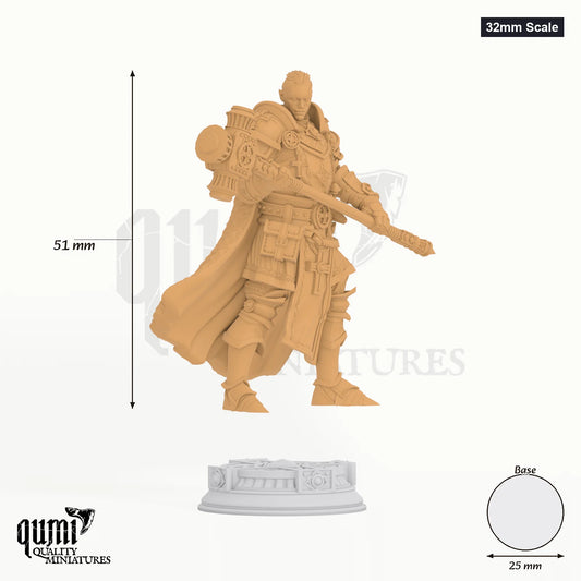 Uktakun tabletop miniature (32mm Scale) - 51 mm tall, 25 mm base, 1+1 part assembly - DM Stash 3D print by Qumi