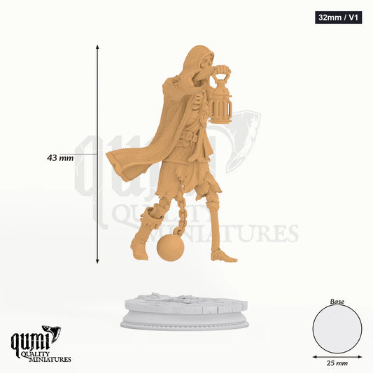 Undying Scallywags Tabletop-Miniatur (32mm / V1) - 43 mm hoch, 25 mm Base, 1 Körperteil + 1 Base - DM Stash 3D-Druck von Qumi