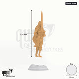 Feywalker Elf Alysion tabletop miniature (75mm Scale) - 134 mm tall, 60 mm base - DM Stash 3D print by Qumi