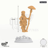 Halfling Druid Cordelia tabletop miniature (75mm Scale) - 83 mm tall, 60 mm base - DM Stash 3D print by Qumi