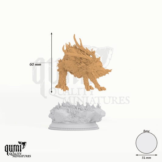Faenror tabletop miniature - 60 mm tall, 51 mm base, 1+1 part assembly - DM Stash 3D print by Qumi