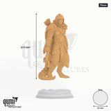Humanoid Ranger Gelzik tabletop miniature (75mm) - 104 mm tall, 60 mm base, 1+1 part assembly - DM Stash 3D print by Qumi