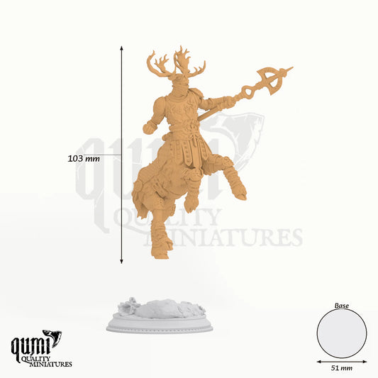 Gungnir tabletop miniature - 104 mm tall, 51 mm base, 1+1 part assembly - DM Stash 3D print by Qumi