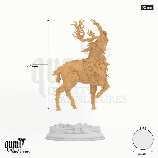 Gwynevel tabletop miniature (32mm) - 77 mm tall, 51 mm base, 1+1 part assembly - DM Stash 3D print by Qumi