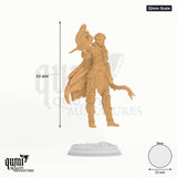 Jesmira tabletop miniature (32mm Scale) - 50 mm tall, 25 mm base, 1+1 part assembly - DM Stash 3D print by Qumi