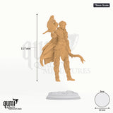 Jesmira tabletop miniature (75mm Scale) - 117 mm tall, 60 mm base, 1+1 part assembly - DM Stash 3D print by Qumi