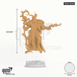 Satyr Druid Old Barkhorn tabletop miniature (75mm Scale) - 121 mm tall, 60 mm base - DM Stash 3D print by Qumi