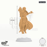 Synoria tabletop miniature (75mm Scale) - 101 mm tall, 60 mm base, 1+1 part assembly - DM Stash 3D print by Qumi