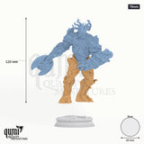 Trostaka tabletop miniature (75mm) - 126 mm tall, 60 mm base, 2+1 part assembly - DM Stash 3D print by Qumi