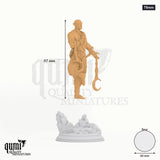 Uxas Drow Lunar Monk tabletop miniature (75mm) - 97 mm tall, 60 mm base, 1+1 part assembly - DM Stash 3D print by Qumi