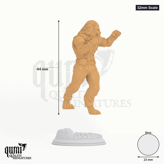 Vaa’dren Tabletop-Miniatur (32mm Scale) - 44 mm hoch, 25 mm Base, 1 Körperteil + 1 Base - DM Stash 3D-Druck von Qumi