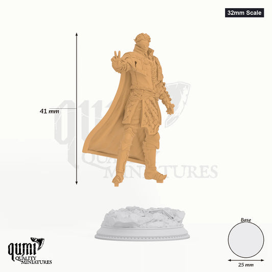 Varys tabletop miniature (32mm Scale) - 41 mm tall, 25 mm base, 1+1 part assembly - DM Stash 3D print by Qumi
