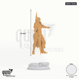 Vendimar tabletop miniature (32mm Scale) - 50 mm tall, 25 mm base, 1+1 part assembly - DM Stash 3D print by Qumi