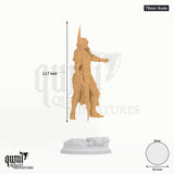 Vendimar tabletop miniature (75mm Scale) - 117 mm tall, 60 mm base, 1+1 part assembly - DM Stash 3D print by Qumi