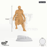 Vera tabletop miniature (75mm Scale) - 91 mm tall, 60 mm base, 1+1 part assembly - DM Stash 3D print by Qumi
