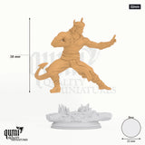 Verek tabletop miniature (32mm) - 38 mm tall, 25 mm base, 1+1 part assembly - DM Stash 3D print by Qumi