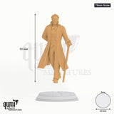 Victor Montgomery tabletop miniature (75mm Scale) - 95 mm tall, 60 mm base, 1+1 part assembly - DM Stash 3D print by Qumi