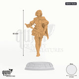 Victoria tabletop miniature (32mm Scale) - 40 mm tall, 25 mm base, 1+1 part assembly - DM Stash 3D print by Qumi