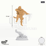 Vidarr tabletop miniature (75mm) - 97 mm tall, 60 mm base, 1+1 part assembly - DM Stash 3D print by Qumi