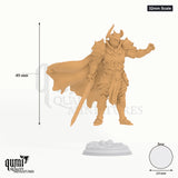Vilnais tabletop miniature (32mm Scale) - 49 mm tall, 24 mm base, 1+1 part assembly - DM Stash 3D print by Qumi