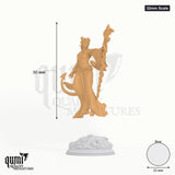 Violet Moonridge tabletop miniature (32mm Scale) - 50 mm tall, 25 mm base, 1+1 part assembly - DM Stash 3D print by Qumi