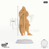 Vampiric Visage tabletop miniature (75mm) - 97 mm tall, 60 mm base, 1+1 part assembly - DM Stash 3D print by Qumi