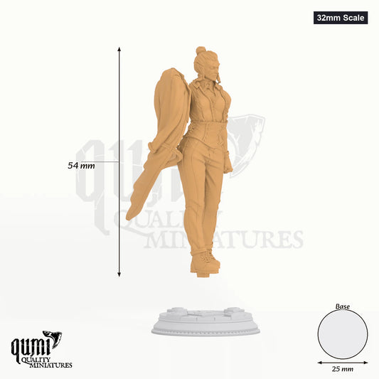 Ygris tabletop miniature (32mm Scale) - 54 mm tall, 25 mm base, 1+1 part assembly - DM Stash 3D print by Qumi