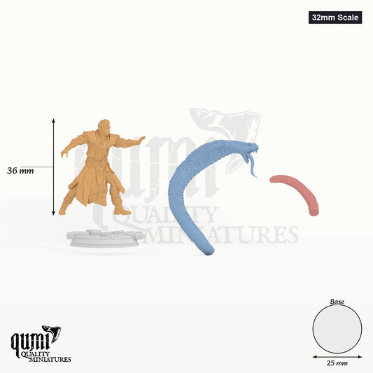 Yin Zhu Tabletop-Miniatur (32mm Scale) - 50 mm hoch, 25 mm Base, 3 Körperteile + 1 Base - DM Stash 3D-Druck von Qumi